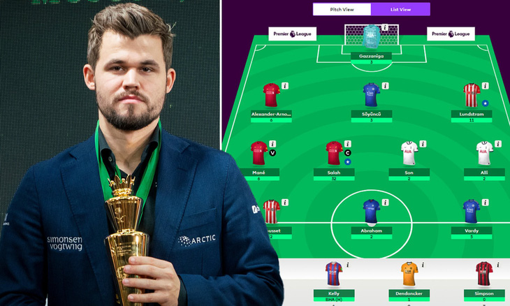 Vua cờ Magnus Carlsen cũng là fan của game fantasy - Ảnh: DAILY MAIL