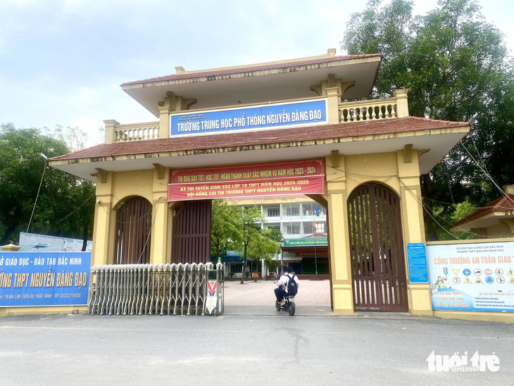 Trường THPT Nguyễn Đăng Đạo, huyện Tiên Du, tỉnh Bắc Ninh, điểm thi vào lớp 10 được phụ huynh nhắc đến trong bài viết - Ảnh: NGUYÊN BẢO