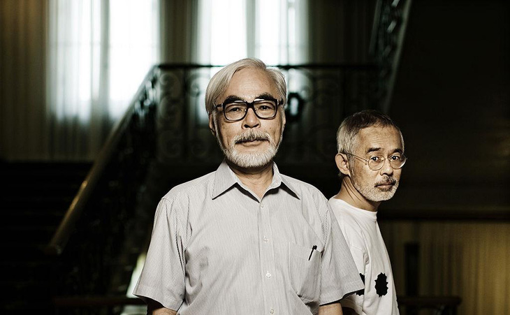 Hayao Miyazaki và Toshio Suzuki. 