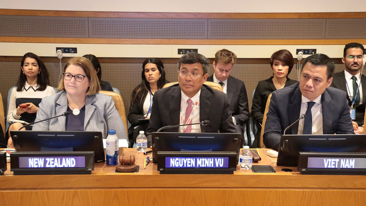 Thứ trưởng Ngoại giao Nguyễn Minh Vũ tại hội nghị thứ 34 các nước thành viên UNCLOS - Ảnh: Bộ Ngoại giao cung cấp