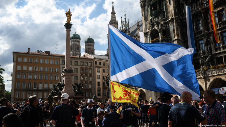 Các CĐV Scotland tràn ngập nhiều khu vực tại Munich cho dù là đội khách - Ảnh: GETTY