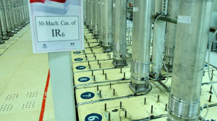 Các máy làm giàu uranium trong một cơ sở dưới lòng đất của Iran - Ảnh: IRAN INTERNATIONAL
