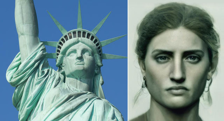 Chân dung tượng Nữ thần Tự do được phục chế - Ảnh: Bas Uterwijk