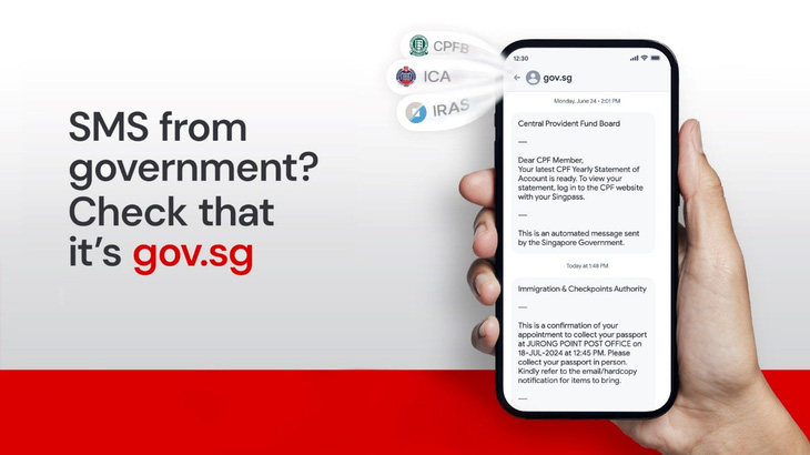 Sáng kiến chống giả mạo tin nhắn của Chính phủ Singapore- Ảnh 1.