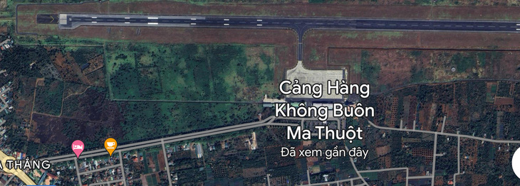 Đất khu vực sân bay Buôn Ma Thuột hiện đang bị lấn chiếm hơn 60ha - Ảnh chụp vệ tinh
