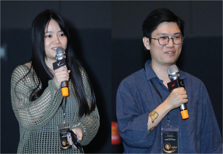 Các đạo diễn trẻ thuyết trình và nhận được những góp ý thẳng thắn tại Dự án phim ngắn CJ 2024 - Ảnh: BTC