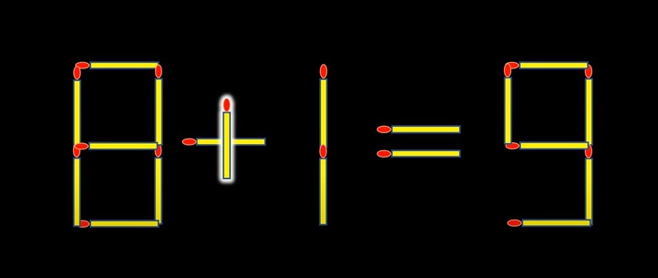Thử tài IQ: Di chuyển hai que diêm để 1+1=19 thành phép tính đúng- Ảnh 6.