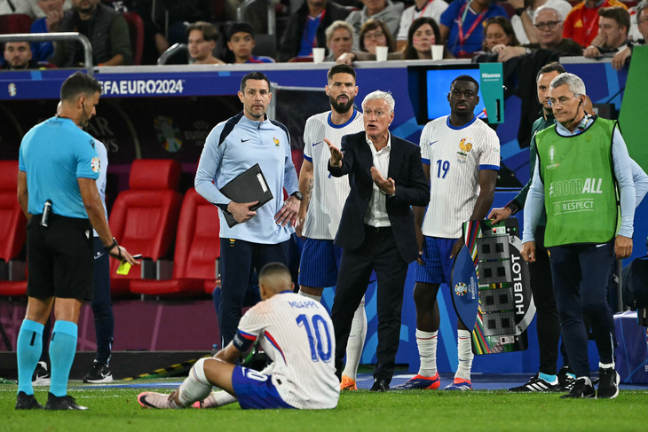 Tuyển Pháp gặp nhiều khó khăn trong trận đầu tiên ở Euro 2024 - Ảnh: AFP
