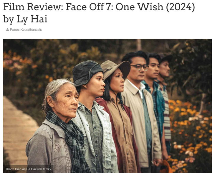 Bài phê bình phim Lật mặt 7: Một điều ước trên trang Asian Movie Pulse - Ảnh: Chụp màn hình