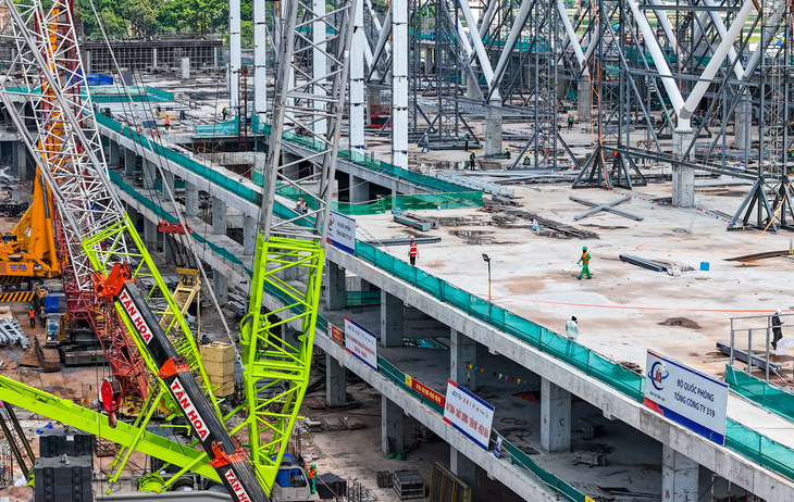 Nhà ga T3 Tân Sơn Nhất đã hoàn thiện xây thô cơ bản, phấn đấu vượt tiến độ 2 tháng- Ảnh 14.