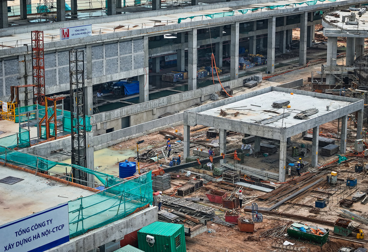 Nhà ga T3 Tân Sơn Nhất đã hoàn thiện xây thô cơ bản, phấn đấu vượt tiến độ 2 tháng- Ảnh 8.