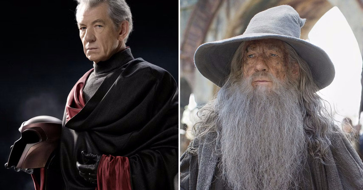 Hai vai diễn đáng nhớ nhất của Ian McKellen trong lòng khán giả đại chúng: Magneto trong X-Men và Gandalf trong Chúa tể những chiếc nhẫn - Ảnh: Warner Bros/20th Century Fox