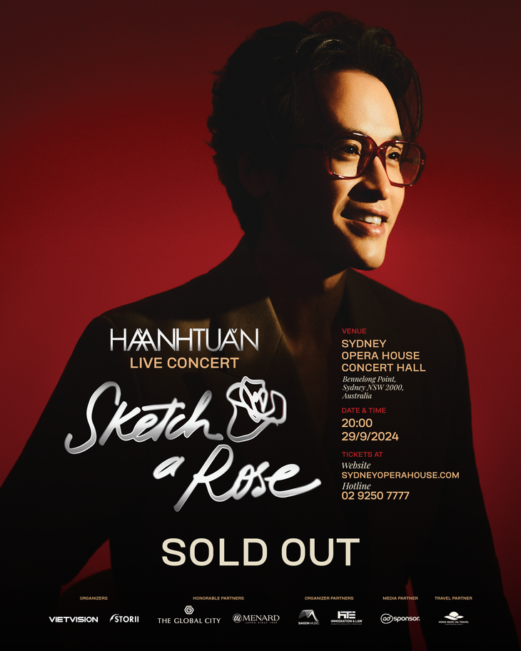 Thông báo sold out vé live concert "Sketch a rose"- Live in Sydney của Hà Anh Tuấn.