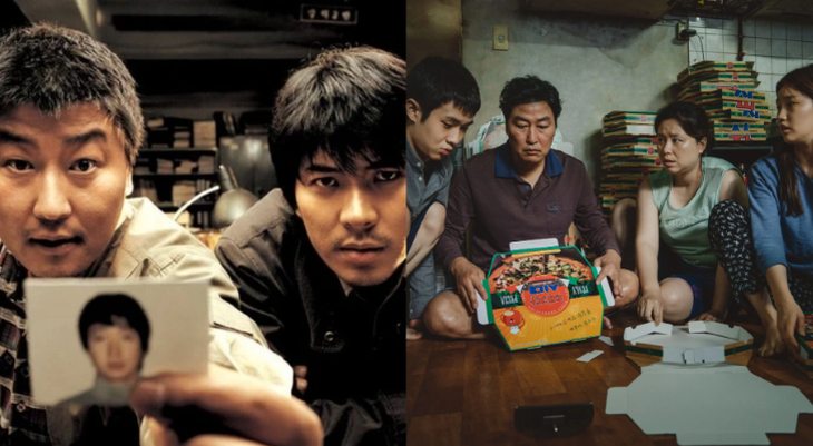 Phim Hồi ức kẻ sát nhân (trái) và Ký sinh trùng của đạo diễn Bong Joon Ho