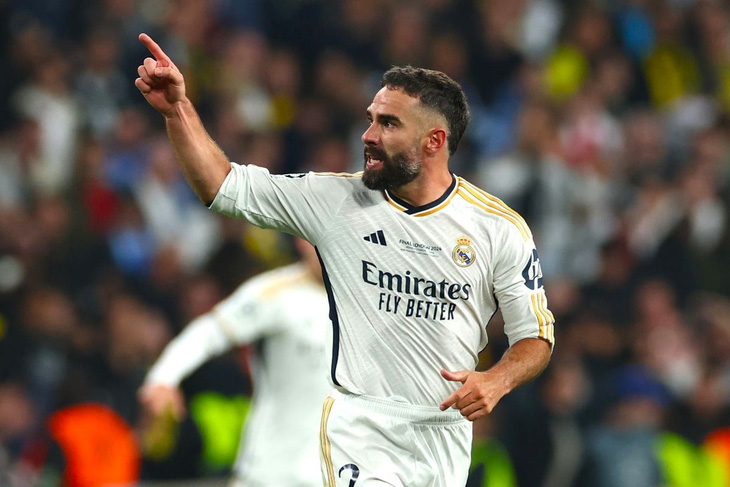 Dani Carvajal ghi bàn thắng mở tỉ số cho Real Madrid - Ảnh: UEFA