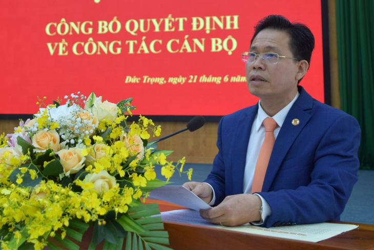 Ông Trần Trung Hiếu (48 tuổi, quê Nam Định), phó trưởng Ban Tuyên giáo Tỉnh ủy Lâm Đồng, được điều động, chỉ định giữ chức bí thư Huyện ủy Đức Trọng - Ảnh: L.A.