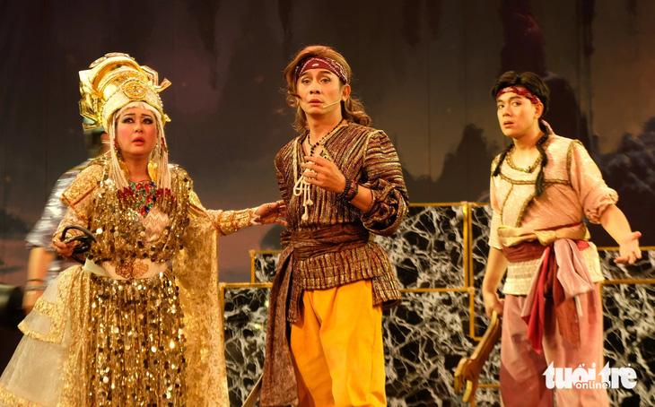 Vở Cuộc phiêu lưu của thuyền trưởng Sinbad: Huyền thoại mắt thần của Nhà hát kịch Idecaf - Ảnh: LINH ĐOAN