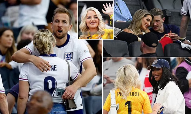 Những nàng Wag (vợ và bạn gái) của các tuyển thủ Anh được bắt gặp khá nhiều trên khán đài tại Euro 2024 - Ảnh: DAILY MAIL