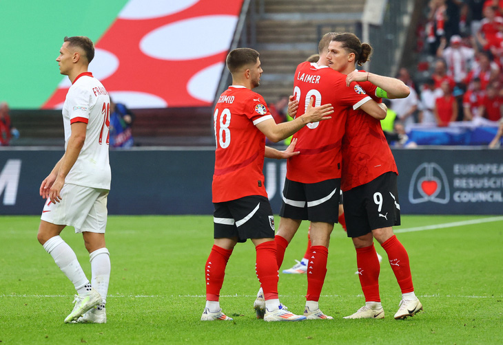 Tuyển Áo đánh bại Ba Lan với tỉ số 3-1 ở Euro 2024 - Ảnh: REUTERS
