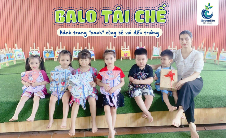 Balo tái chế cho các em học sinh