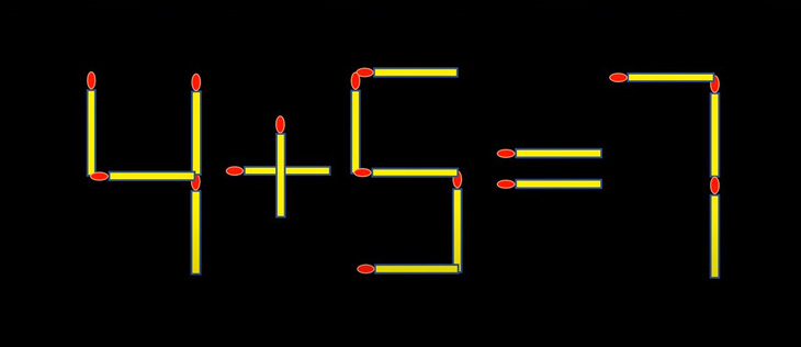 Thử tài IQ: Di chuyển hai que diêm để 7+5=2 thành phép tính đúng- Ảnh 5.