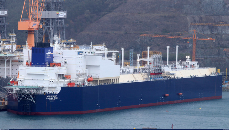 Tàu Koryak chở khí tự nhiên hóa lỏng LNG của Nga - Ảnh: SHIP SPOTTING