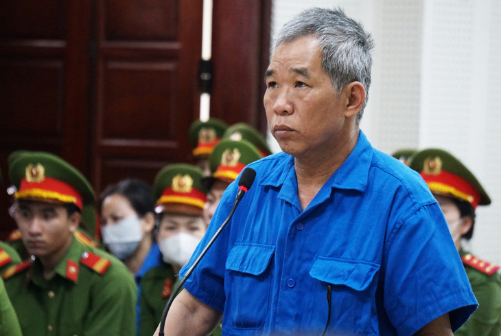 Bị cáo Trương Xuân Đước tại phiên tòa sơ thẩm - Ảnh: T.THẮNG