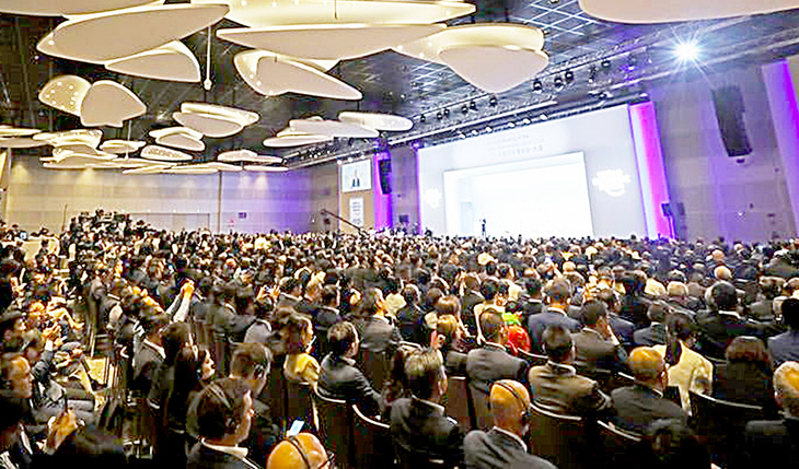 Phiên khai mạc toàn thể của Davos mùa hè 2024 vào ngày 25-6 tại TP Đại Liên, tỉnh Liêu Ninh phía đông bắc Trung Quốc - Ảnh: Tân Hoa xã