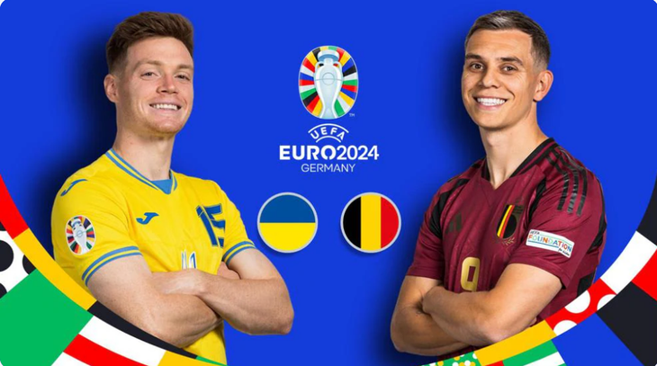 Máy tính dự đoán đội tuyển Bỉ sẽ đánh bại Ukraine ở lượt trận cuối cùng bảng E Euro 2024, lúc 23h ngày 26-6 - Ảnh: UEFA