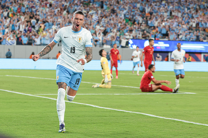 Darwin Nunez tiếp tục tỏa sáng cùng Uruguay ở Copa America 2024 - Ảnh: Reuters