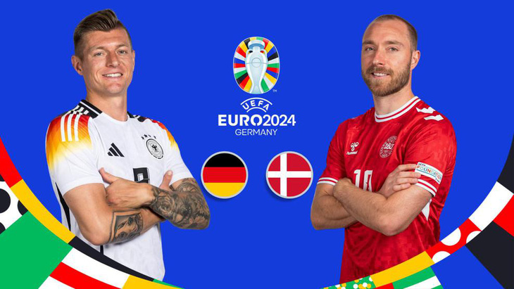Máy tính dự đoán đội tuyển Đức sẽ thắng Đan Mạch trong cuộc đối đầu tại vòng 16 đội Euro 2024 lúc 2h ngày 30-6 - Ảnh: UEFA