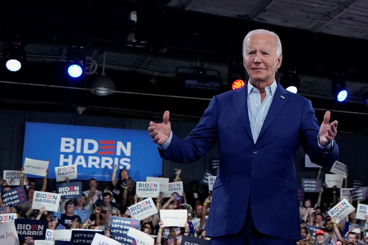 Tổng thống Mỹ Joe Biden xuất hiện tại một sự kiện vận động tranh cử tại bang Bắc Carolina hôm 28-6 - Ảnh: REUTERS