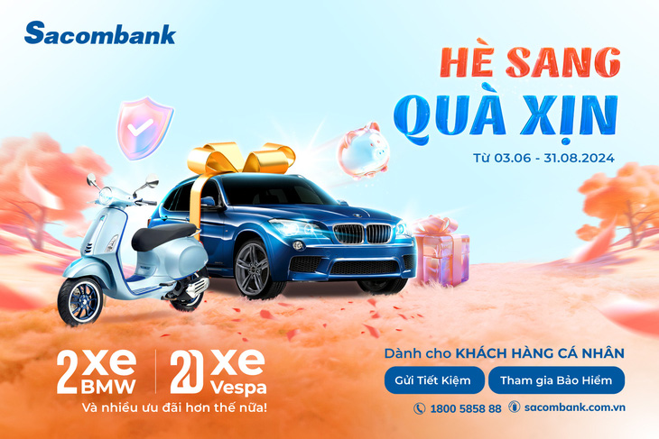 Cơ hội trúng 2 chiếc BMW khi gửi tiết kiệm tại Sacombank - Ảnh: Sacombank 