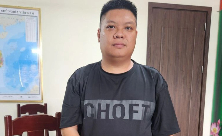 Bị cáo Châu Khắc Thành vừa bị bắt giữ - Ảnh: Công an tỉnh Thanh Hóa cung cấp