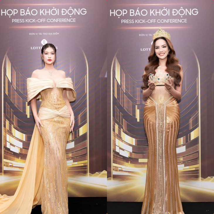 Hoa hậu Hòa bình Việt Nam Đoàn Thiên Ân và Lê Hoàng Phương đồng hành trong hành trình tìm kiếm người đẹp kế nhiệm vương miện.