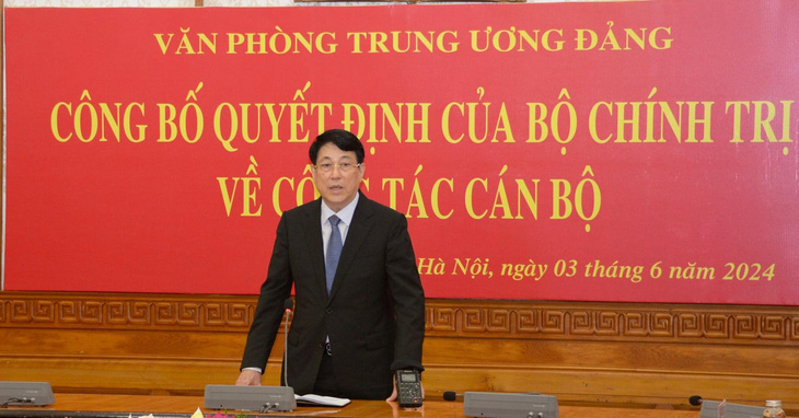 Đại tướng Lương Cường phát biểu tại buổi lễ - Ảnh: TTXVN