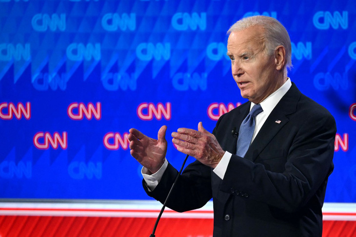 Tổng thống Mỹ Joe Biden có cuộc tranh luận với người tiền nhiệm Donald Trump ngày 27-6, sáng 28-6 giờ Việt Nam - Ảnh: AFP