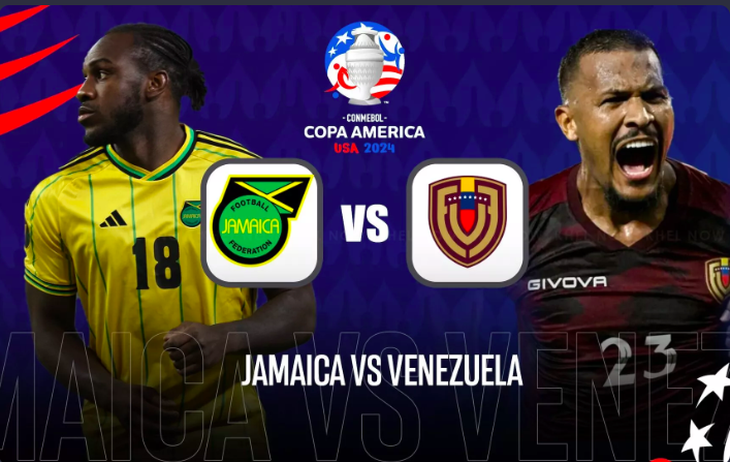 Máy tính dự đoán đội tuyển Venezuela sẽ đánh bại Jamaica trong cuộc đối đầu ở lượt trận thứ 3 bảng B Copa America 2024 - Ảnh: L KHELNOW