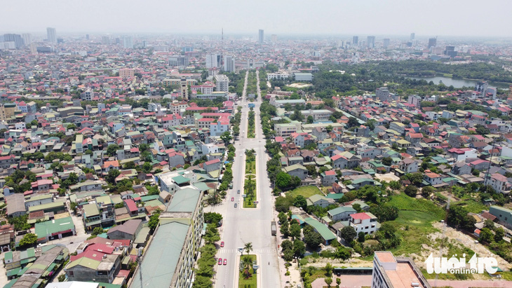 Một góc đô thị thành phố Vinh nhìn từ trên cao - Ảnh: DOÃN HÒA