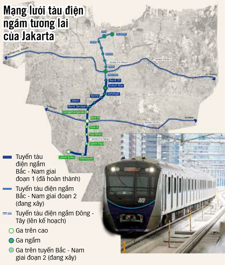 Nguồn: MRT Jakarta - Dữ liệu: BÌNH AN - Trình bày: T.ĐẠT