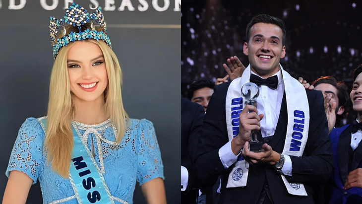 Hoa hậu Thế giới 2024 Krystyna Pyszková và Nam vương Thế giới 2019 Jack Helsewood - Ảnh: Mr. World/Miss Wolrd