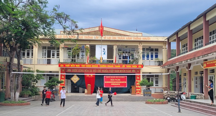 Một góc Trường phổ thông Dân tộc nội trú THCS Mường Lát (Thanh Hóa) - Ảnh: HÀ ĐỒNG chụp ngày 20-5