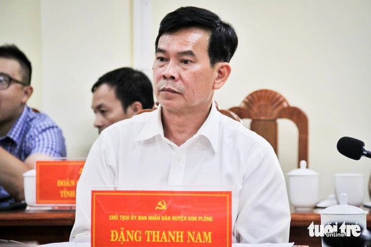 Ông Đặng Thanh Nam khi còn là chủ tịch UBND huyện Kon Plông - Ảnh: TRẦN HƯỚNG 
