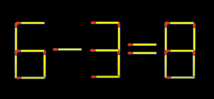 Thử tài IQ: Di chuyển hai que diêm để 5-4=7 thành phép tính đúng- Ảnh 3.