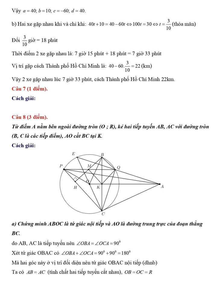 Bài giải gợi ý môn toán thi tuyển sinh lớp 10 TP.HCM- Ảnh 9.