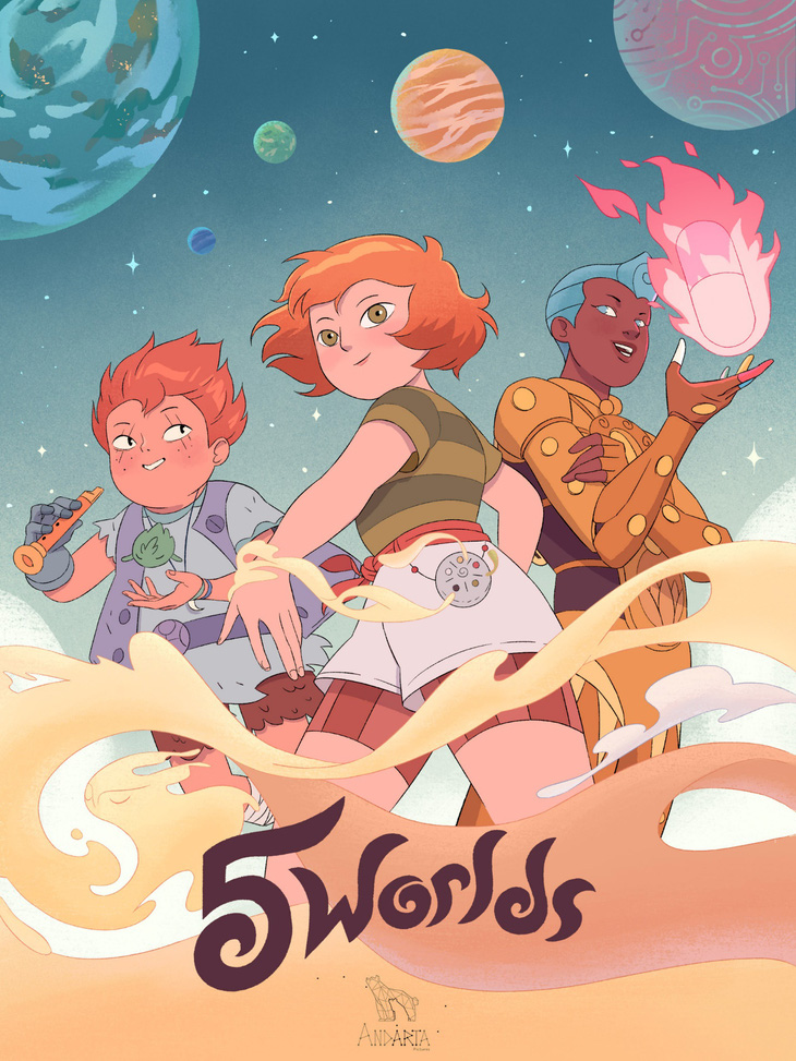 5 Worlds là một bộ tiểu thuyết đồ họa thành công, đã bán được hơn 500.000 bản và được dịch ra bảy thứ tiếng.