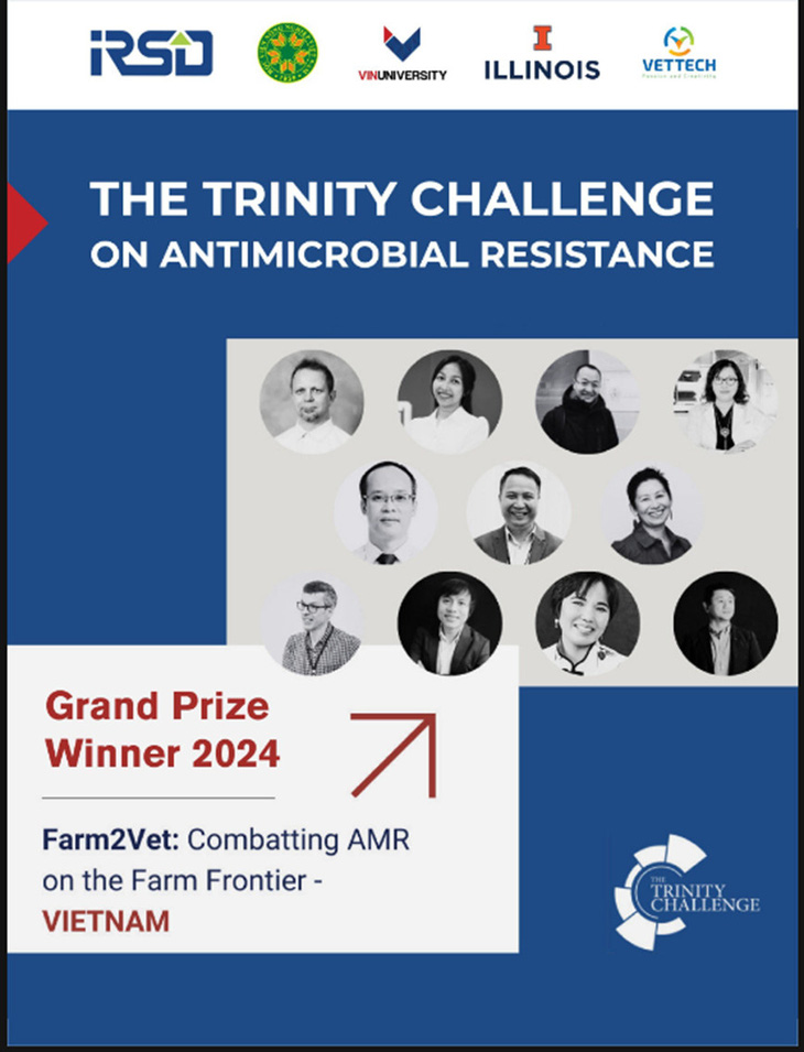 Dự án được dẫn dắt bởi các giảng viên VinUni về kháng kháng sinh trong Thú y vừa xuất sắc giành giải thưởng lớn nhất cuộc thi sáng tạo y tế toàn cầu - Thử thách Trinity. Ảnh:Đ.H