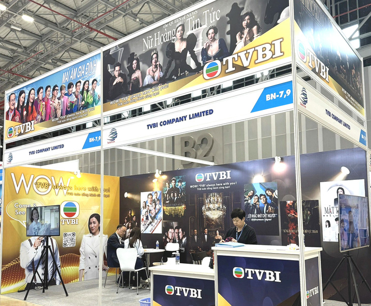 Gian hàng của đài TVB tại triển lãm quốc tế phim và công nghệ truyền hình Việt Nam 2024 