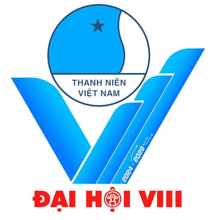 Biểu trưng Đại hội Hội Liên hiệp thanh niên Việt Nam thành phố Hà Nội lần thứ VIII