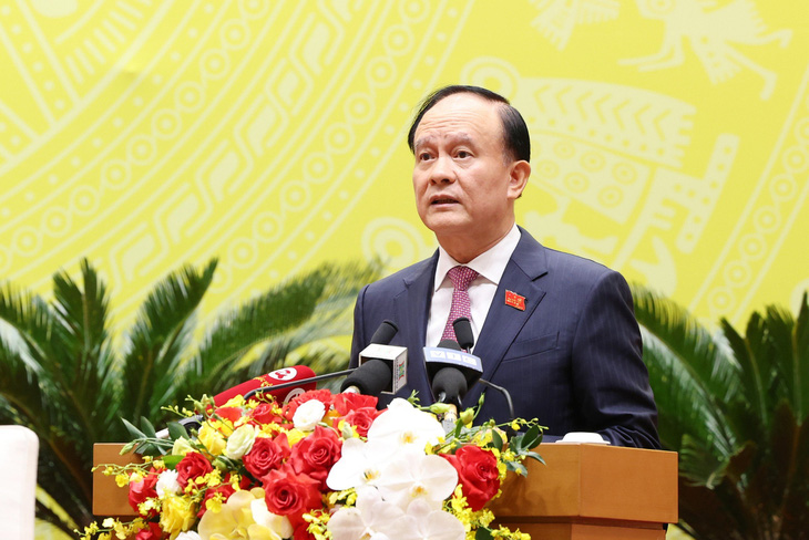 Chủ tịch HĐND TP Hà Nội Nguyễn Ngọc Tuấn phát biểu khai mạc - Ảnh: HĐND TP HÀ NỘI